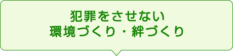 活動内容　犯罪をさせない環境づくり・絆づくり